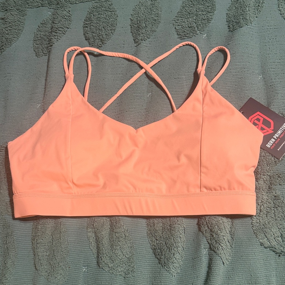 Born Primitive Coral/Peach Strappy Sports Bra